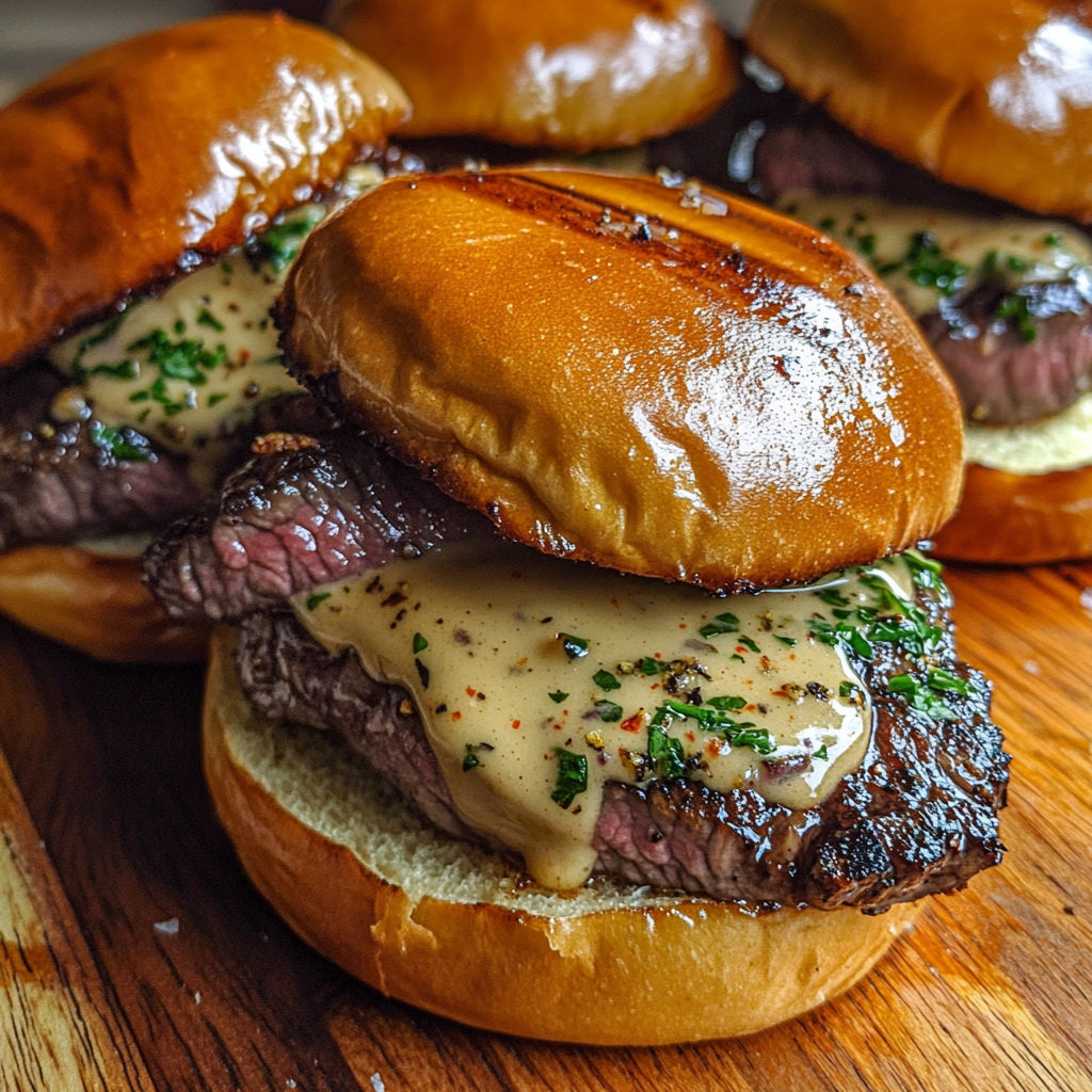A close up of a hamburger with cheese and sauce.
