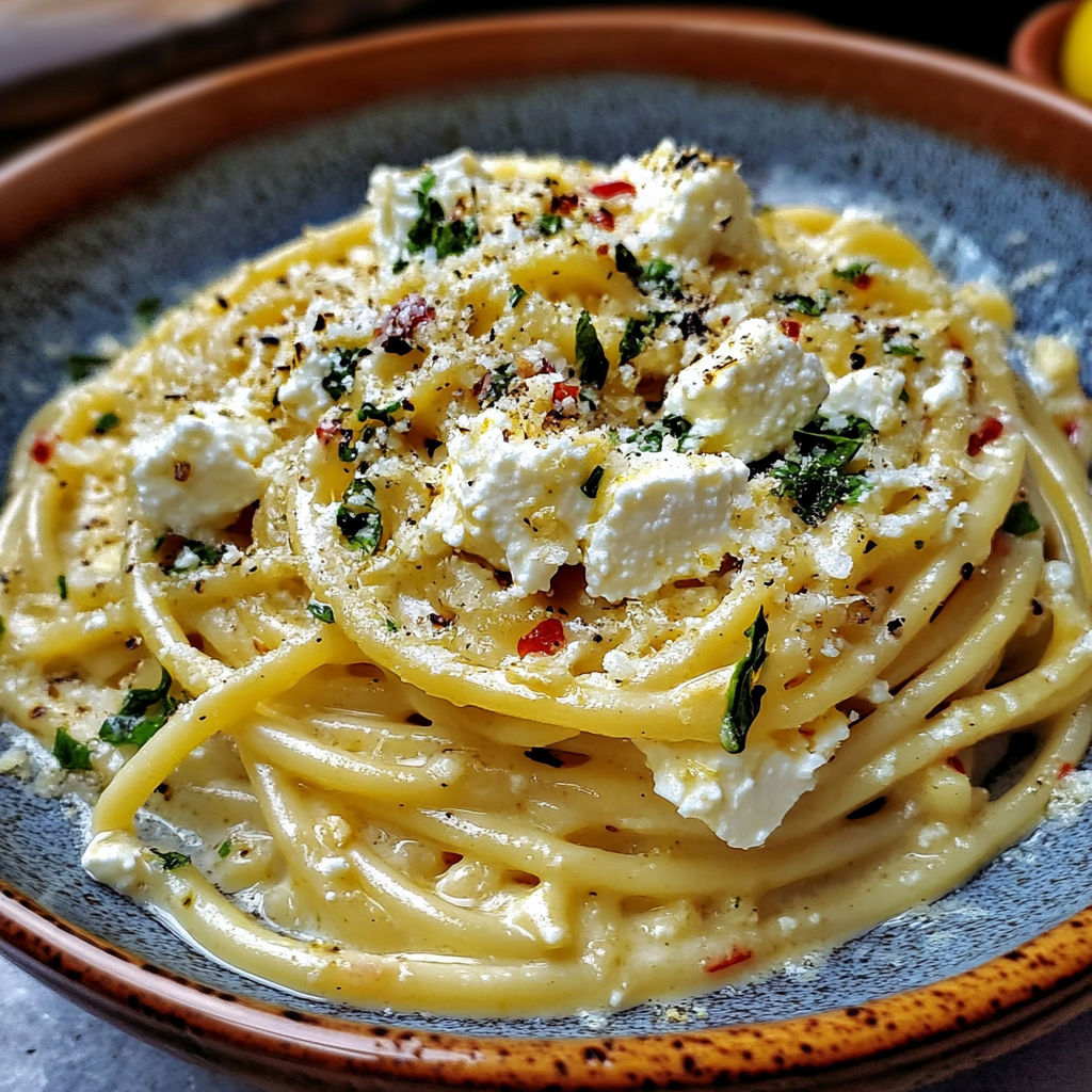 A bowl of pasta with cheese and peppers.