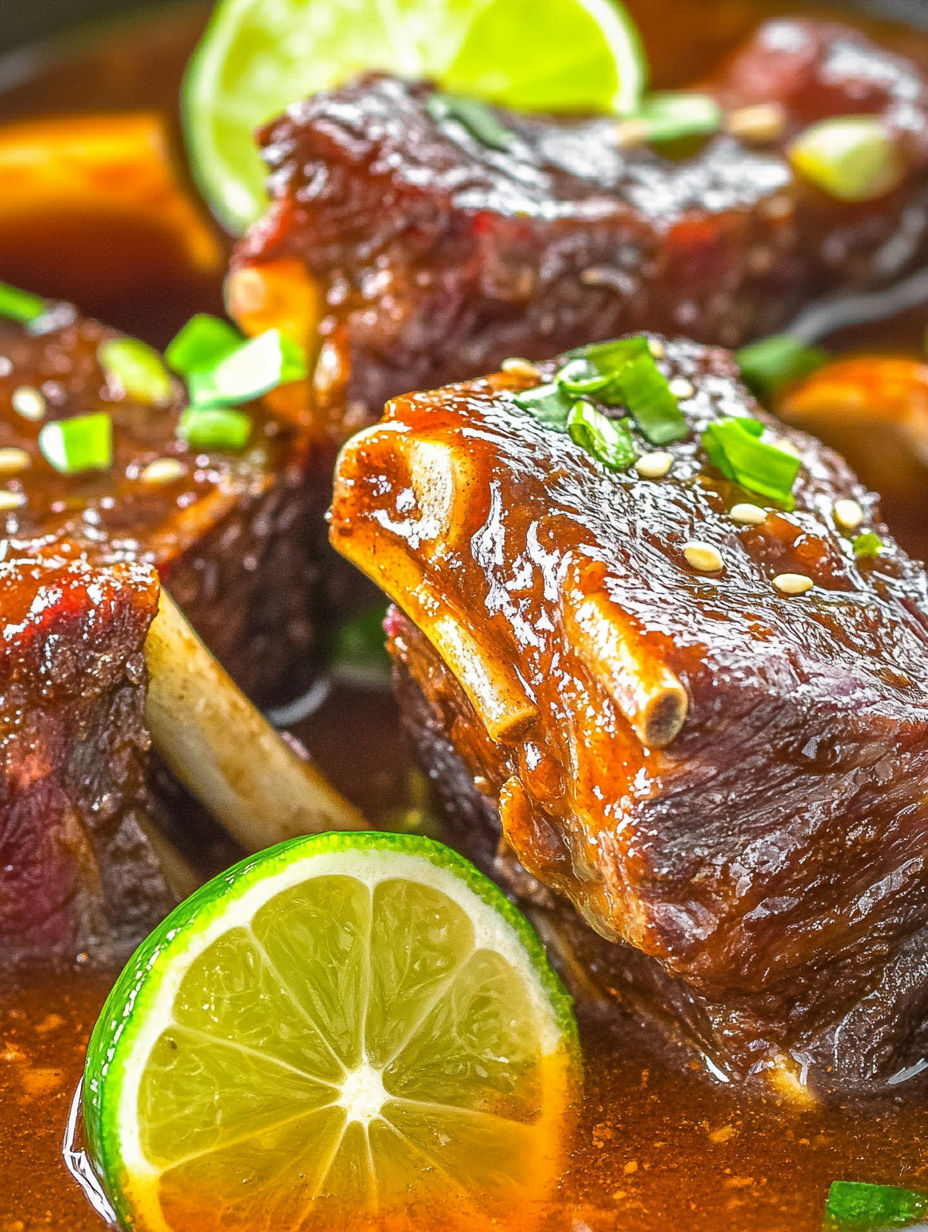A close up of a piece of meat with a lime wedge on top.