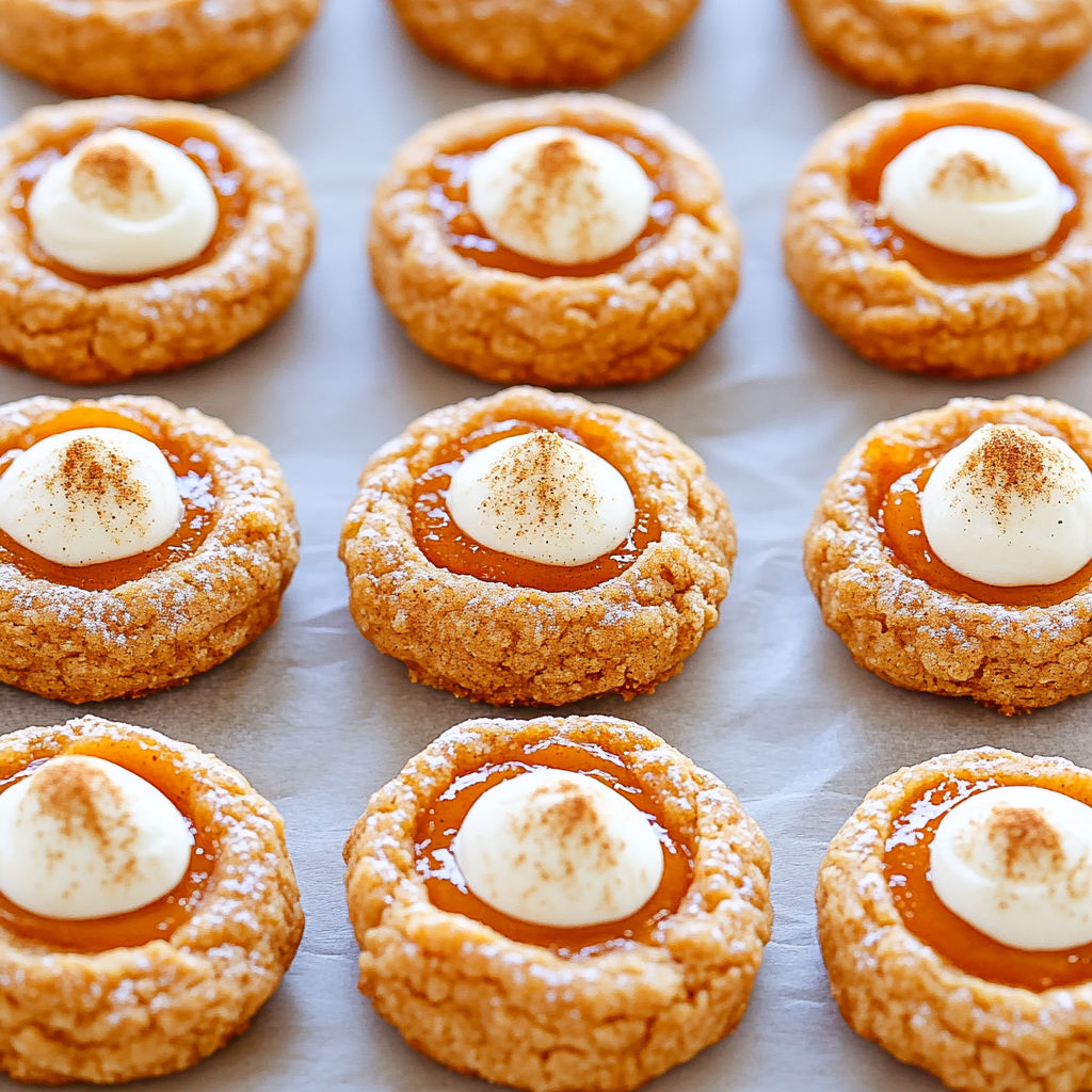 A tray of cookies with white frosting and orange sprinkles.