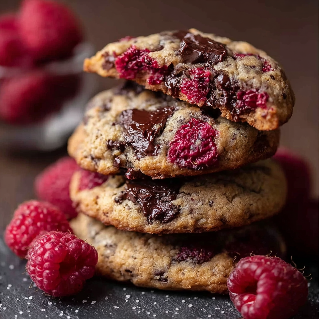 Raspberry Chocolate Chunk Cookies: Einfach & Unwiderstehlich.