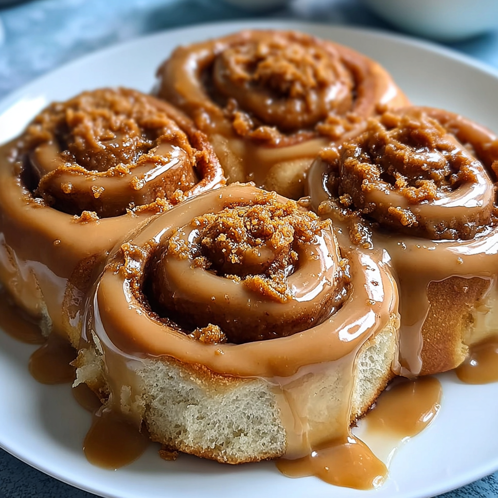Biscoff Cookie Butter Cinnamon Rolls Recipe delights everyone!.