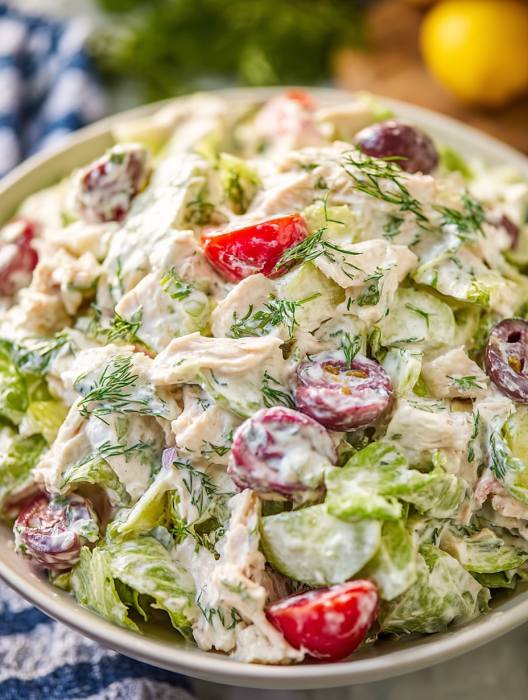 A bowl of salad with red and green vegetables.