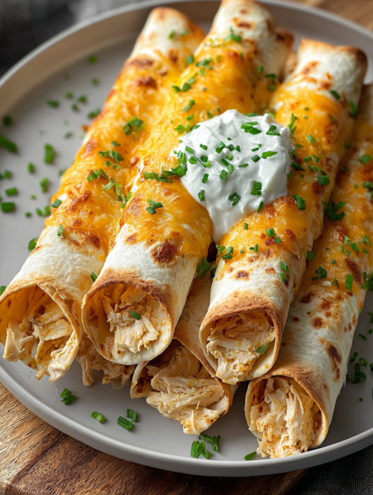 A plate of food with a white sauce on top.