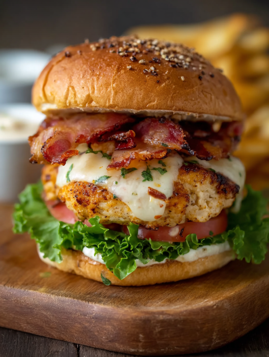 A Crack Chicken Burger Recipe.