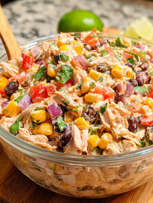 A bowl of Southwest Chicken Salad.