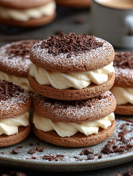 Tiramisu sandwich cookies are a must-try delight!