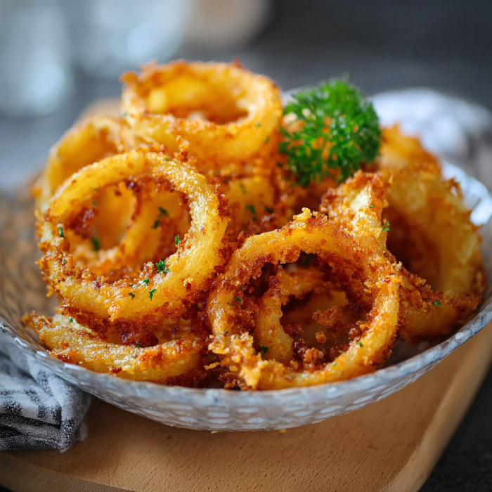 A bowl of onion rings.