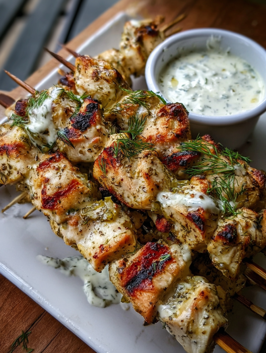 A plate of Dill Pickle Ranch Chicken.