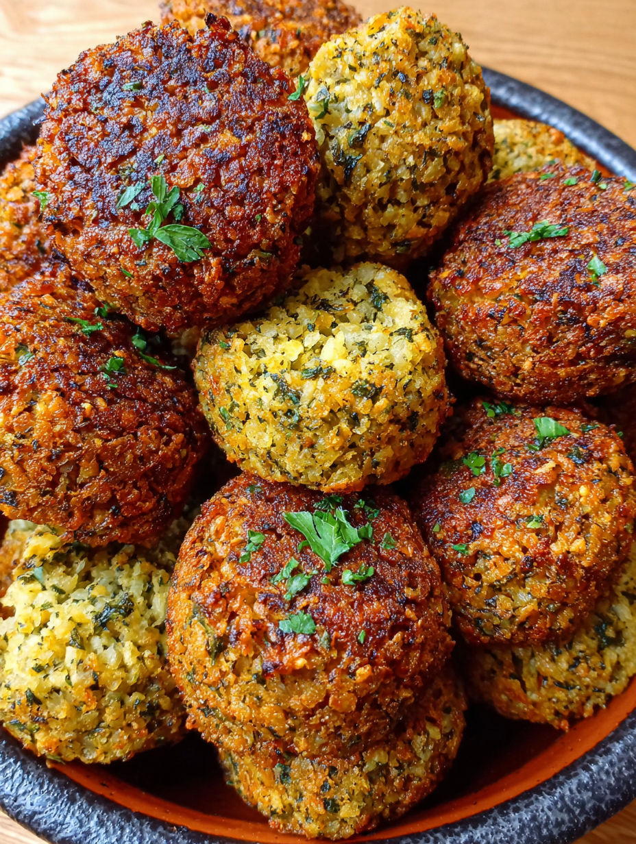 A bowl of knusprige Luftfritteuse Falafel in nur 15 Minuten glücklich.
