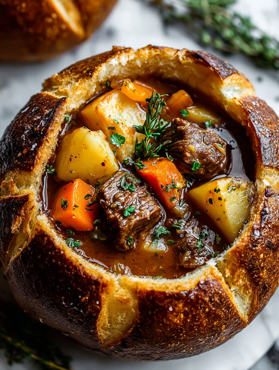 A bowl of food with a carrot stick in it.
