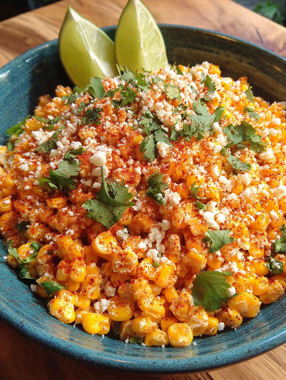 A bowl of food with a lime wedge on top.