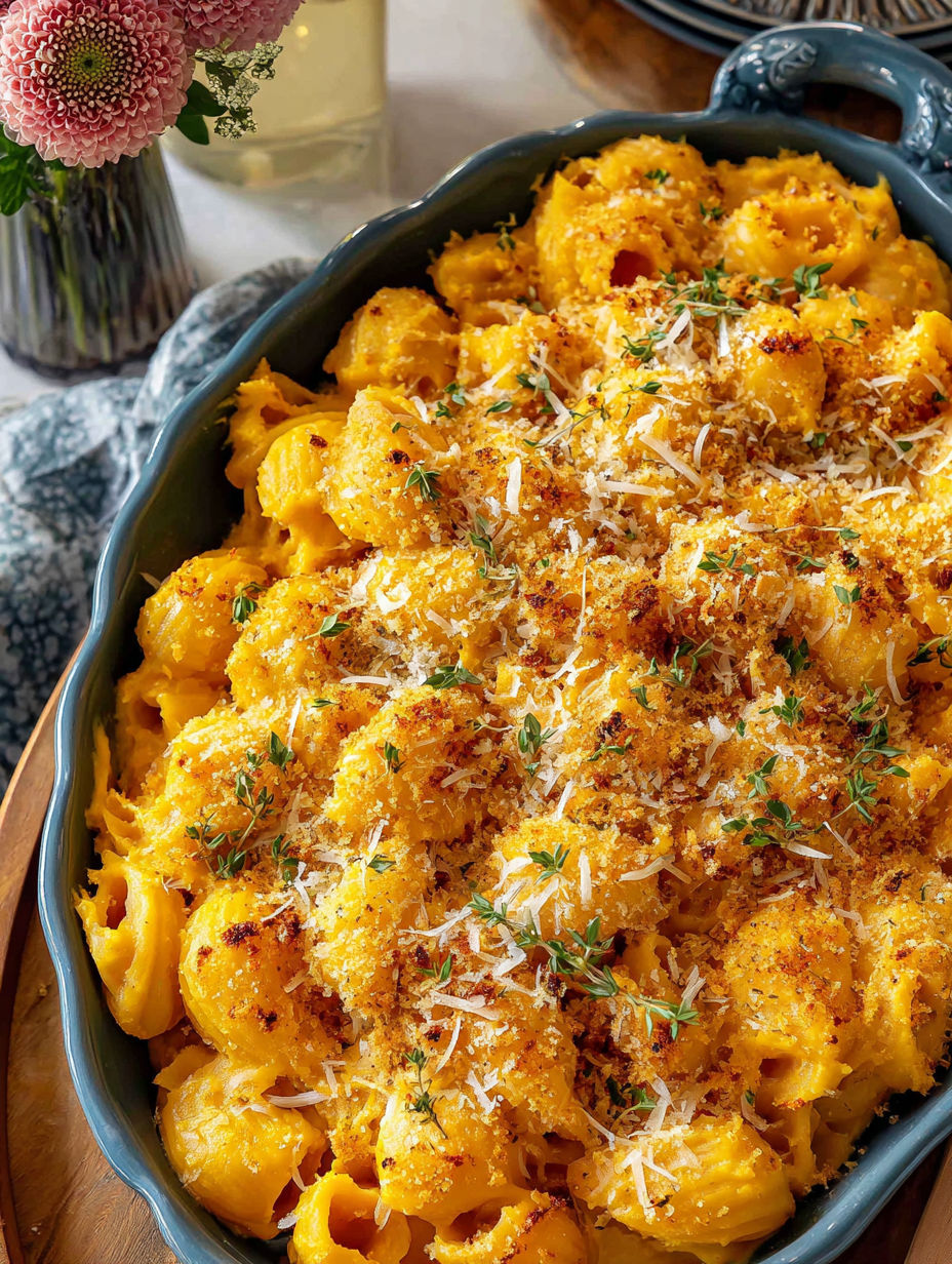 A bowl of macaroni and cheese with a sprinkle of cheese on top.