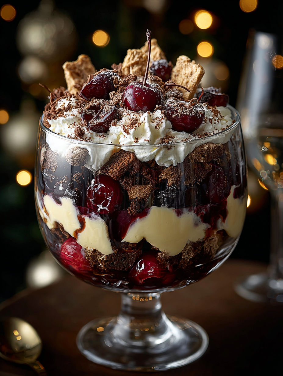 A glass bowl filled with a dessert.