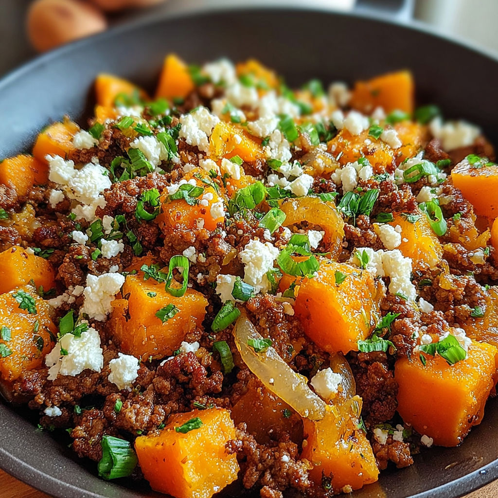 A bowl of food with feta cheese and meat.