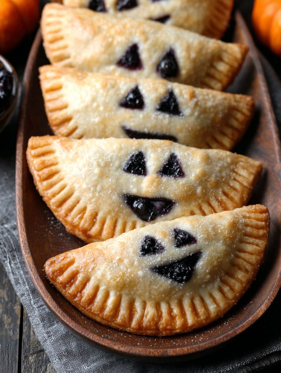 Halloween blueberry ghost hand pies.