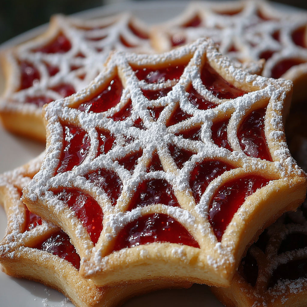 Spooky Spiderweb Linzer Cookies: 5 Easy Steps to Halloween Magic.