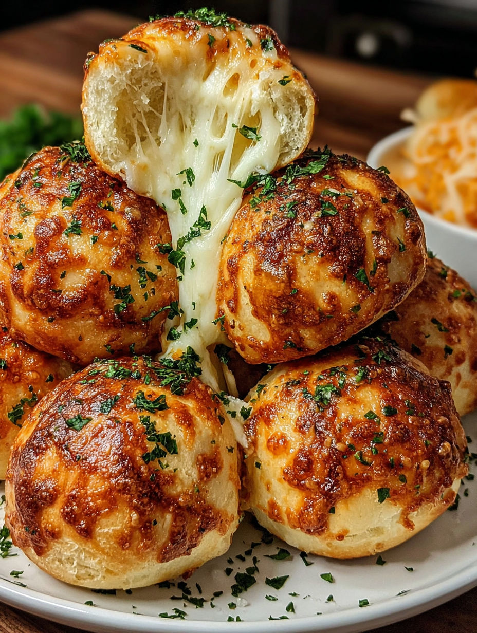 A stack of cheese filled bread.