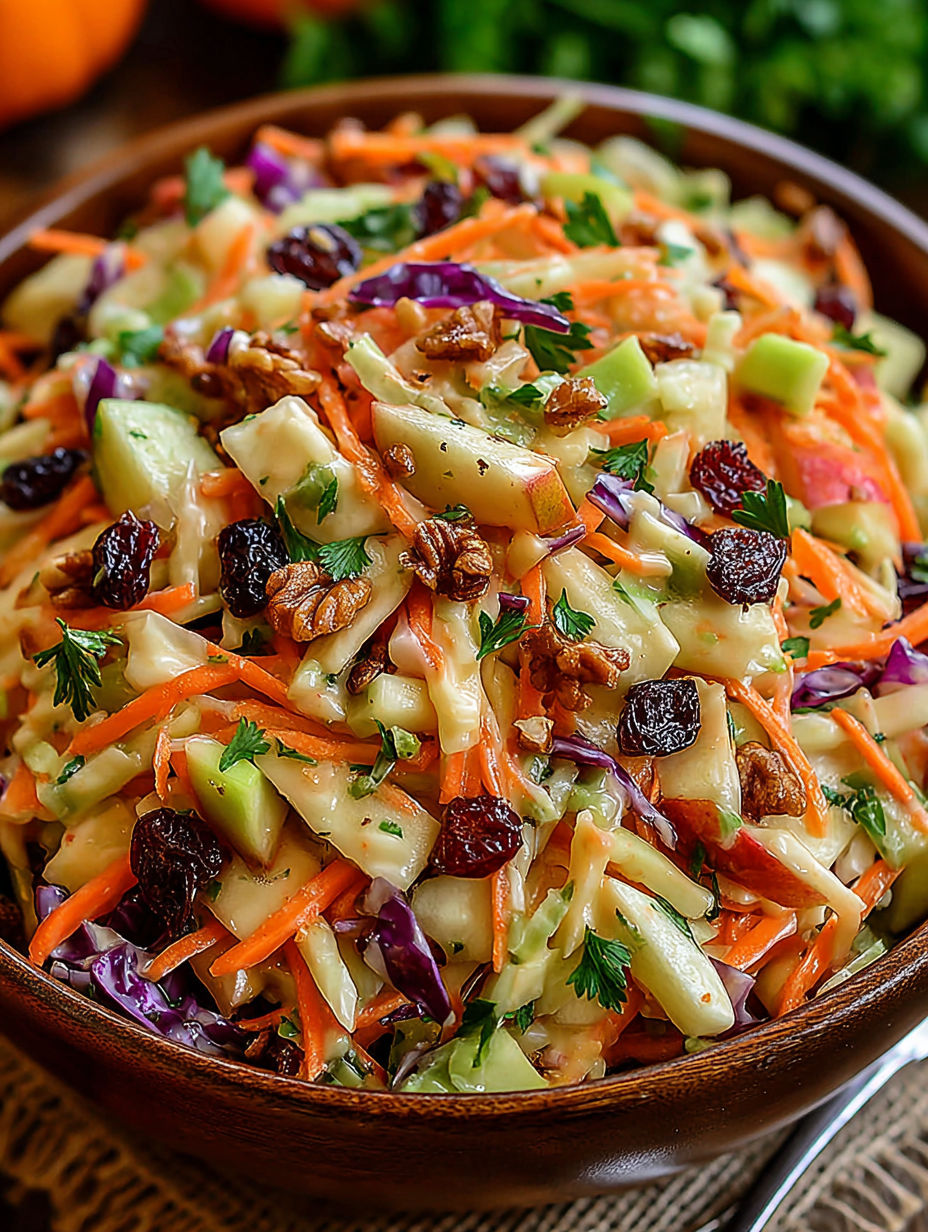 Einführung in den knackigen Herbst-Apfelsalat.