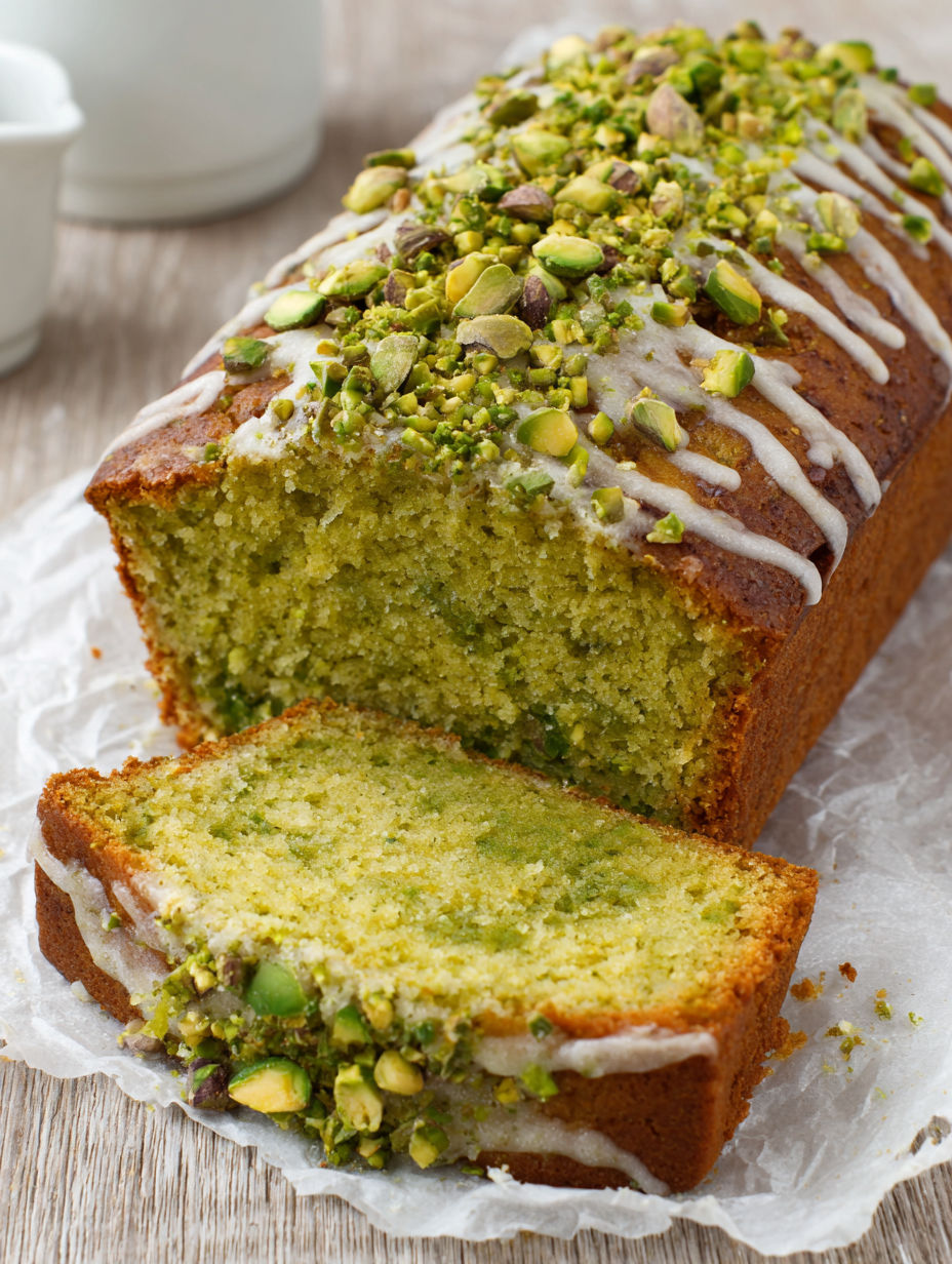 A loaf of bread with green and white toppings.