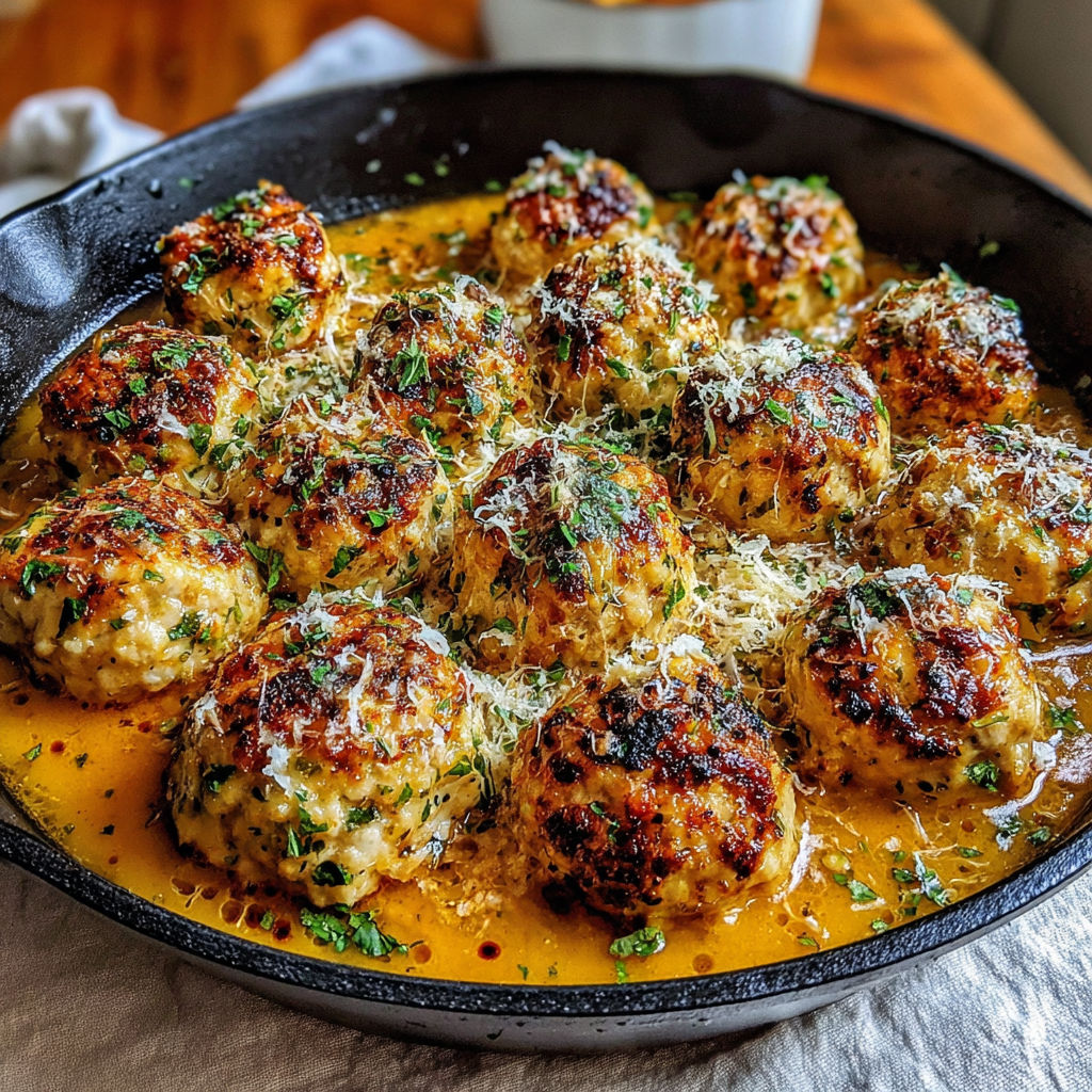 A pan of meatballs in a tomato sauce.