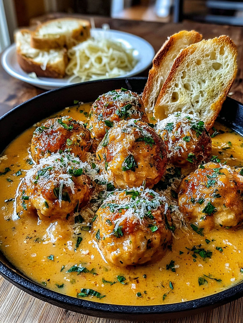 A bowl of food with a piece of bread on top.