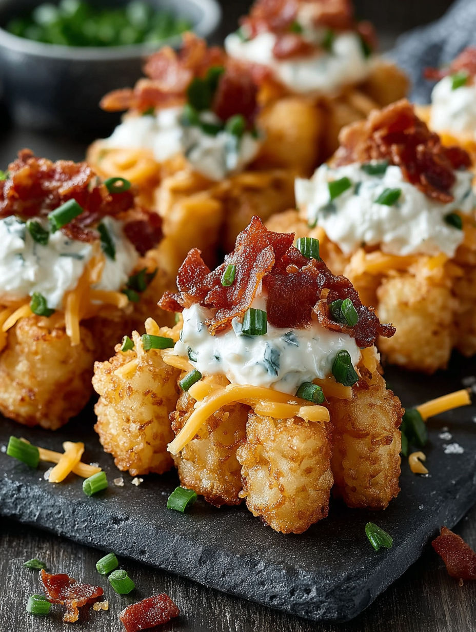 Tasty Loaded Tater - The Ultimate Party Appetizer.