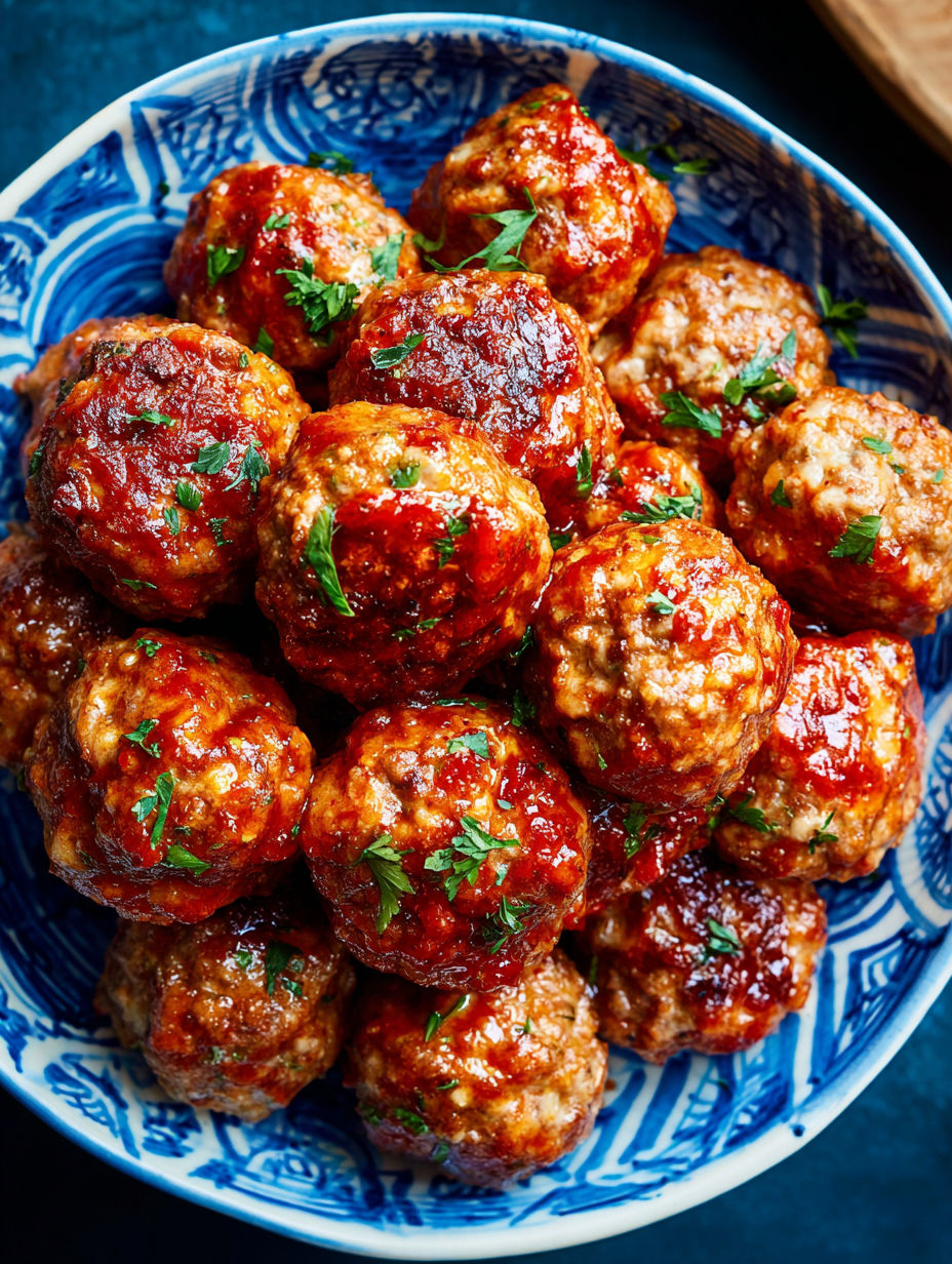 A bowl of meatballs with sauce.