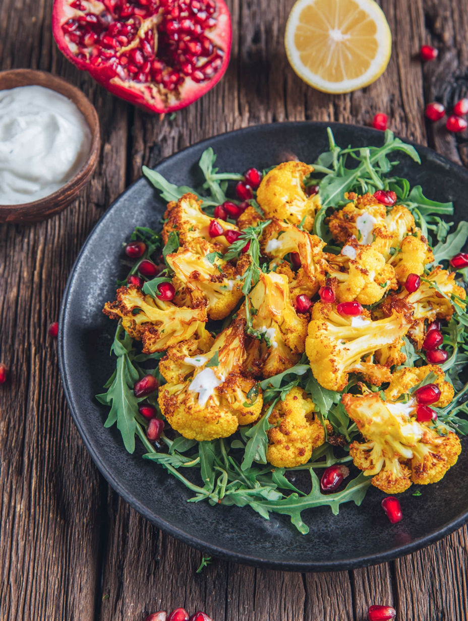 A plate of food with a bowl of sauce.