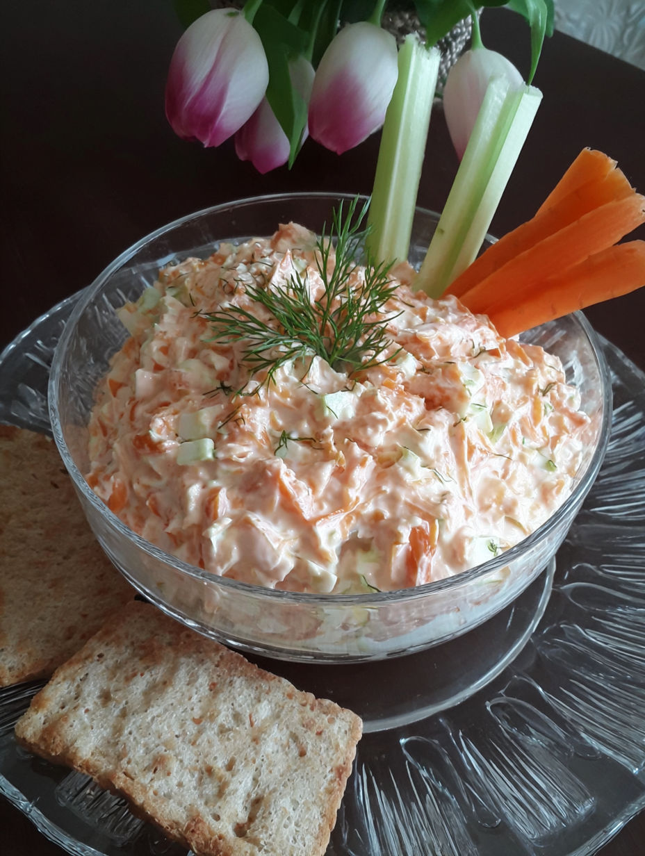 A bowl of food with a carrot stick and a slice of bread.