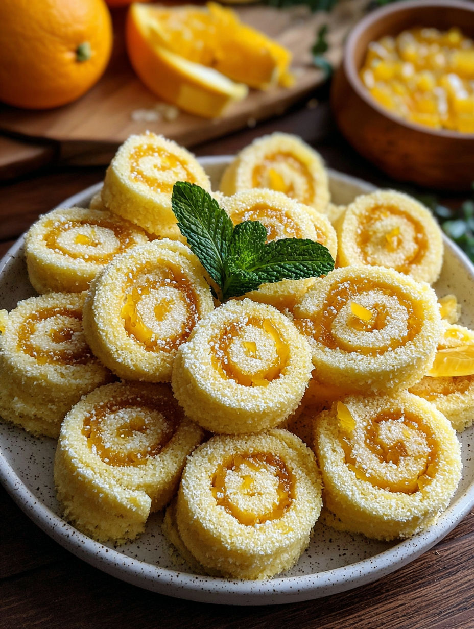 A plate of Orangenschnecken.