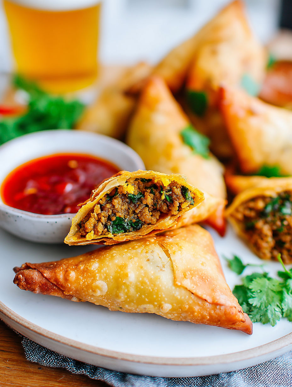 A plate of food with a bowl of sauce.