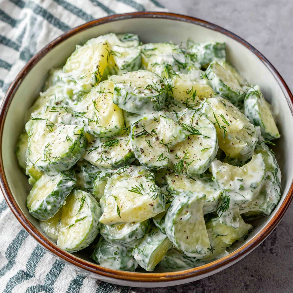 A bowl of potato salad with a white dressing.
