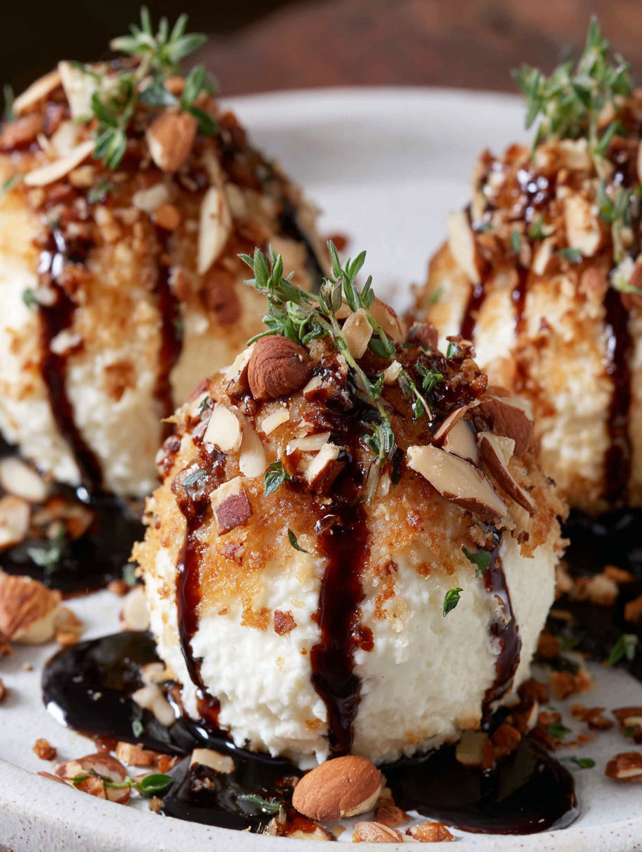 A plate of food with a chocolate sauce drizzled over it.