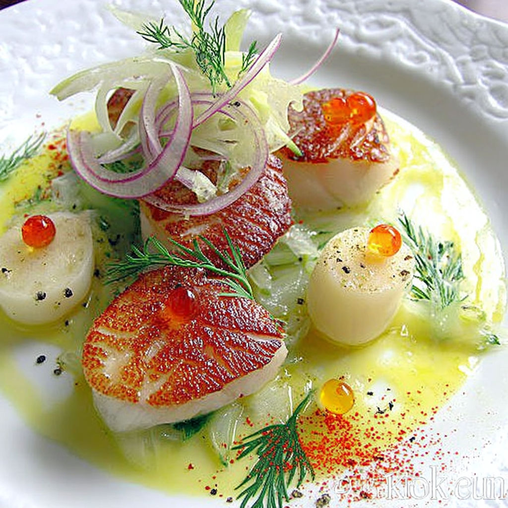 A plate of food with a variety of ingredients.