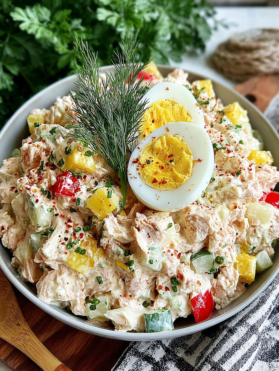 A bowl of food with a hard boiled egg on top.