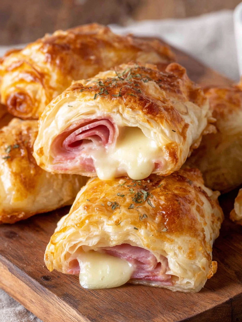 A plate of food with a pastry and meat filling.