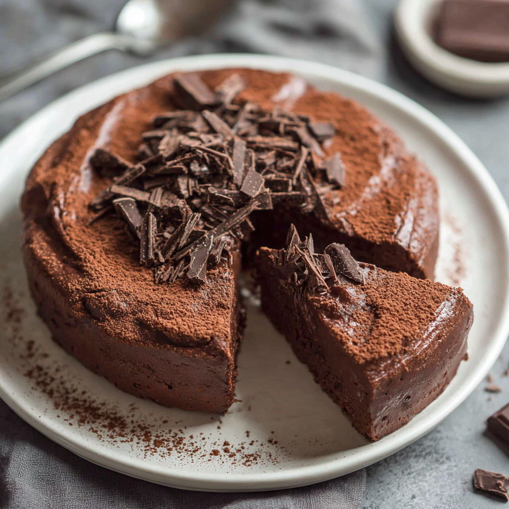 A slice of vegan chocolate cake.