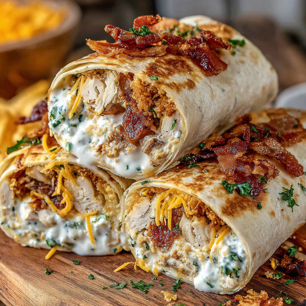 A crunchy bacon ranch wrap.