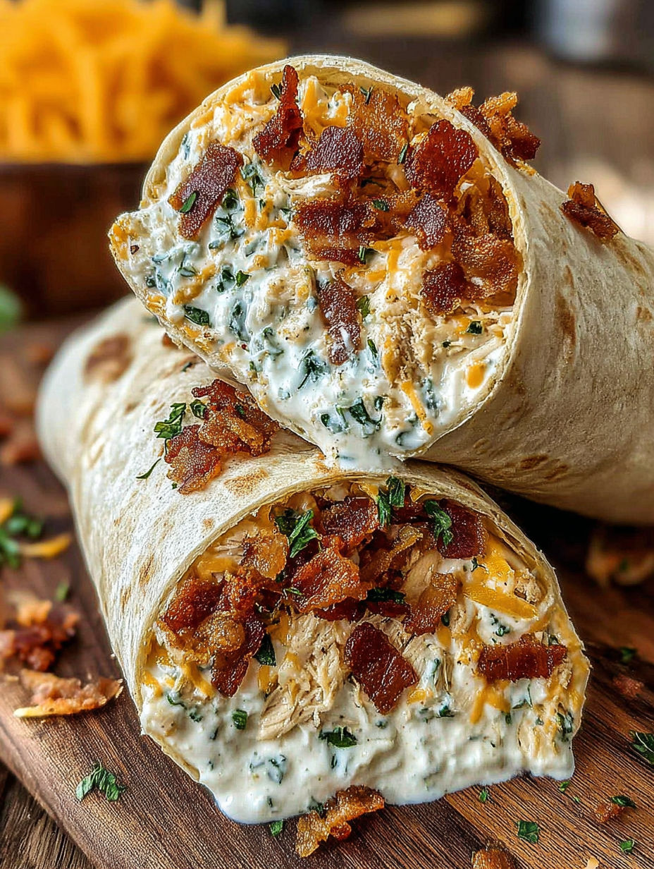 A crunchy bacon ranch wrap.