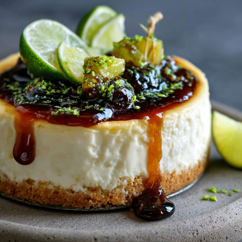 A slice of gin and tonic cheesecake.