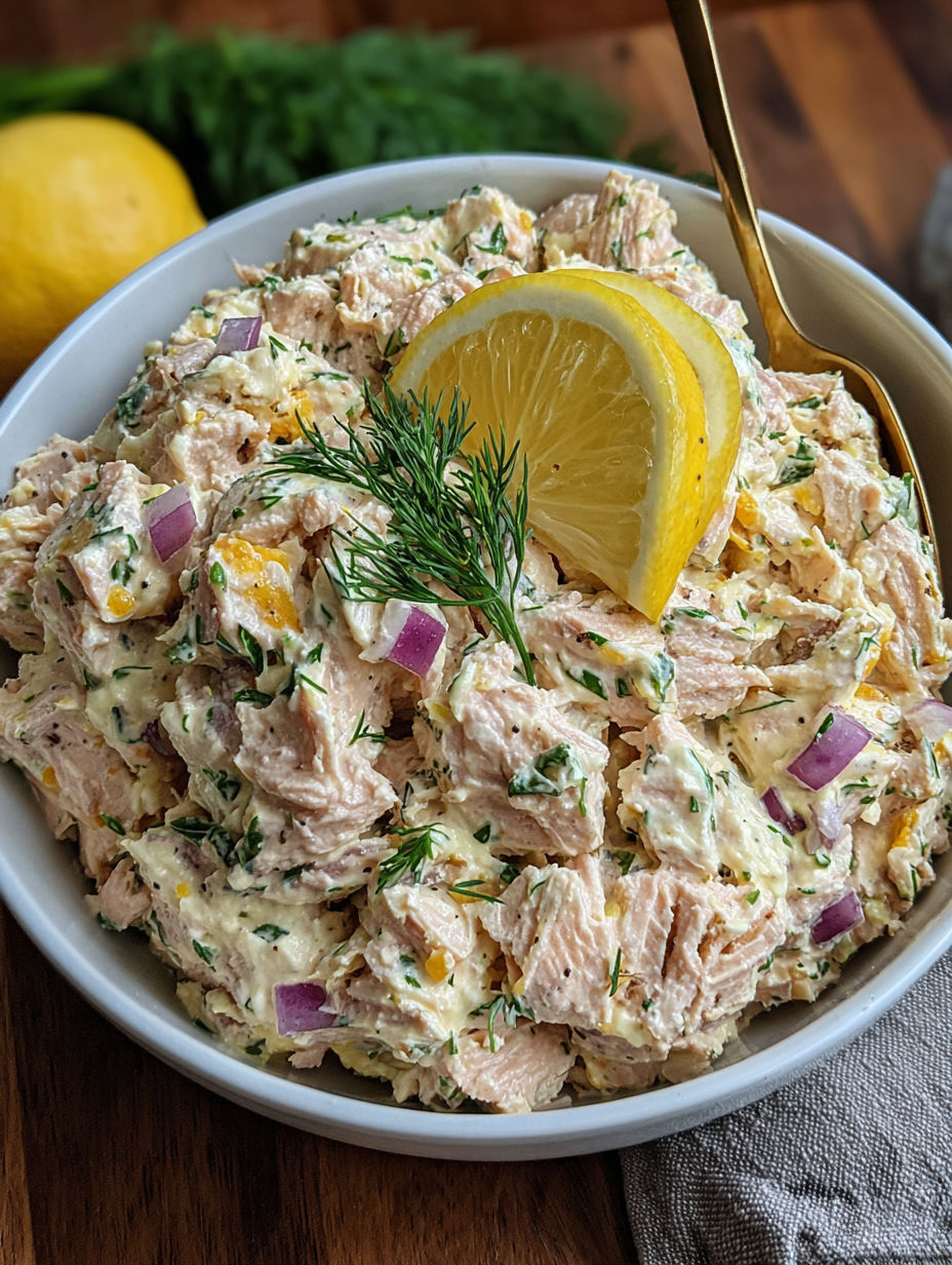 A bowl of food with a lemon on top.