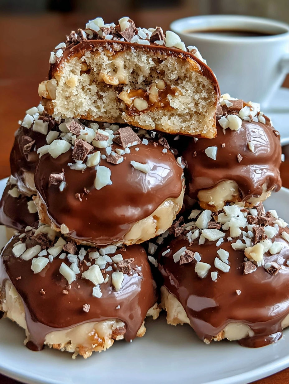 Chocolate covered walnut cake.