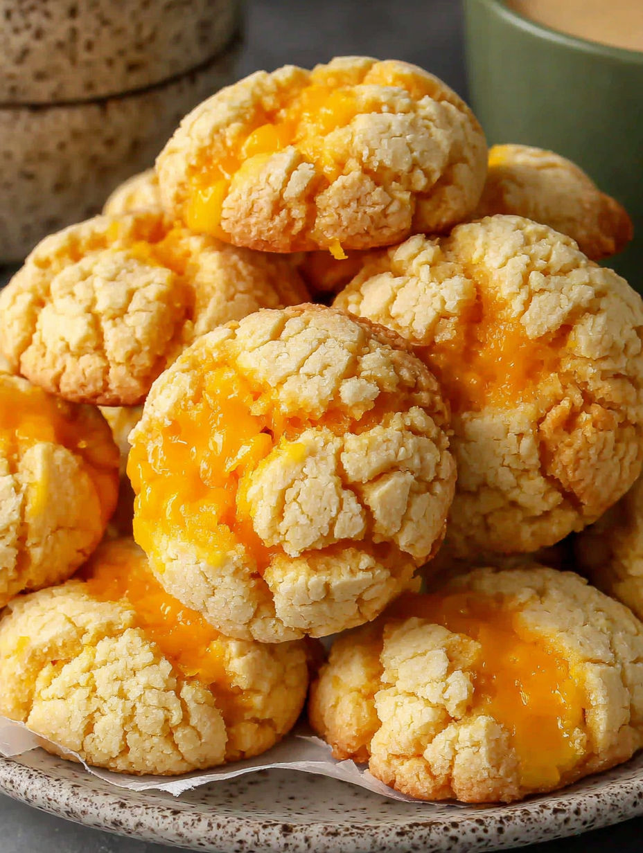 A stack of cheesy biscuits.