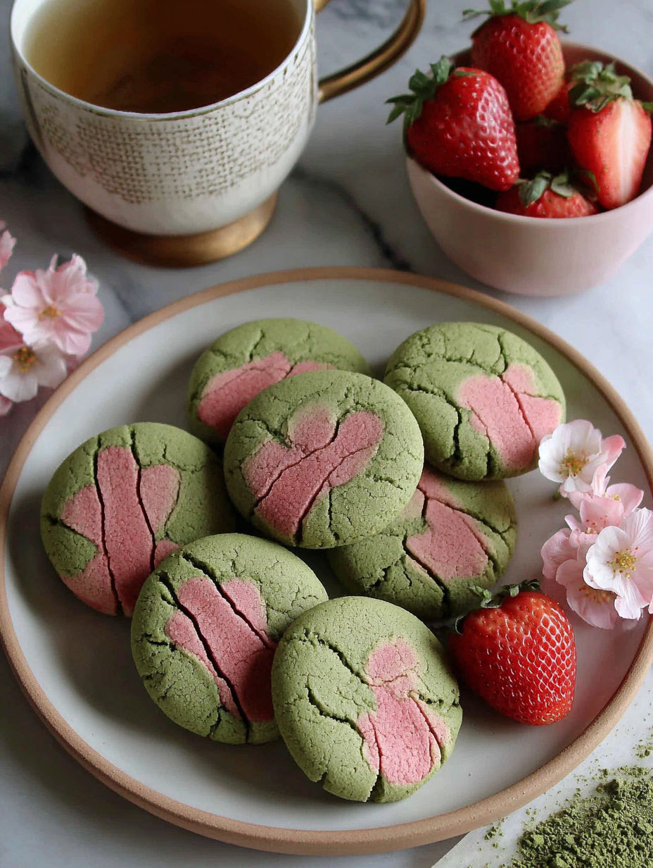 A plate of cookies with pink and green frosting.