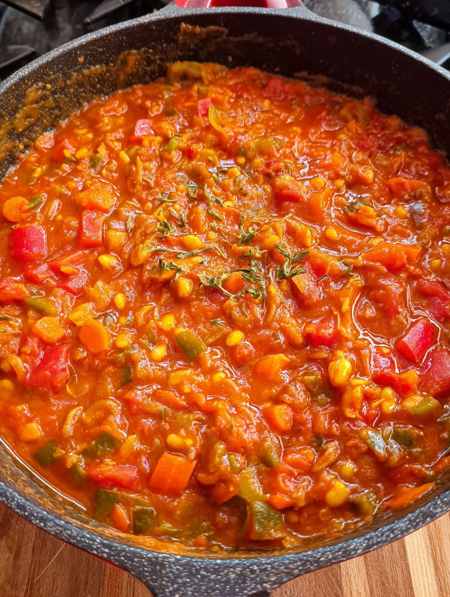 A bowl of soup with vegetables in it.