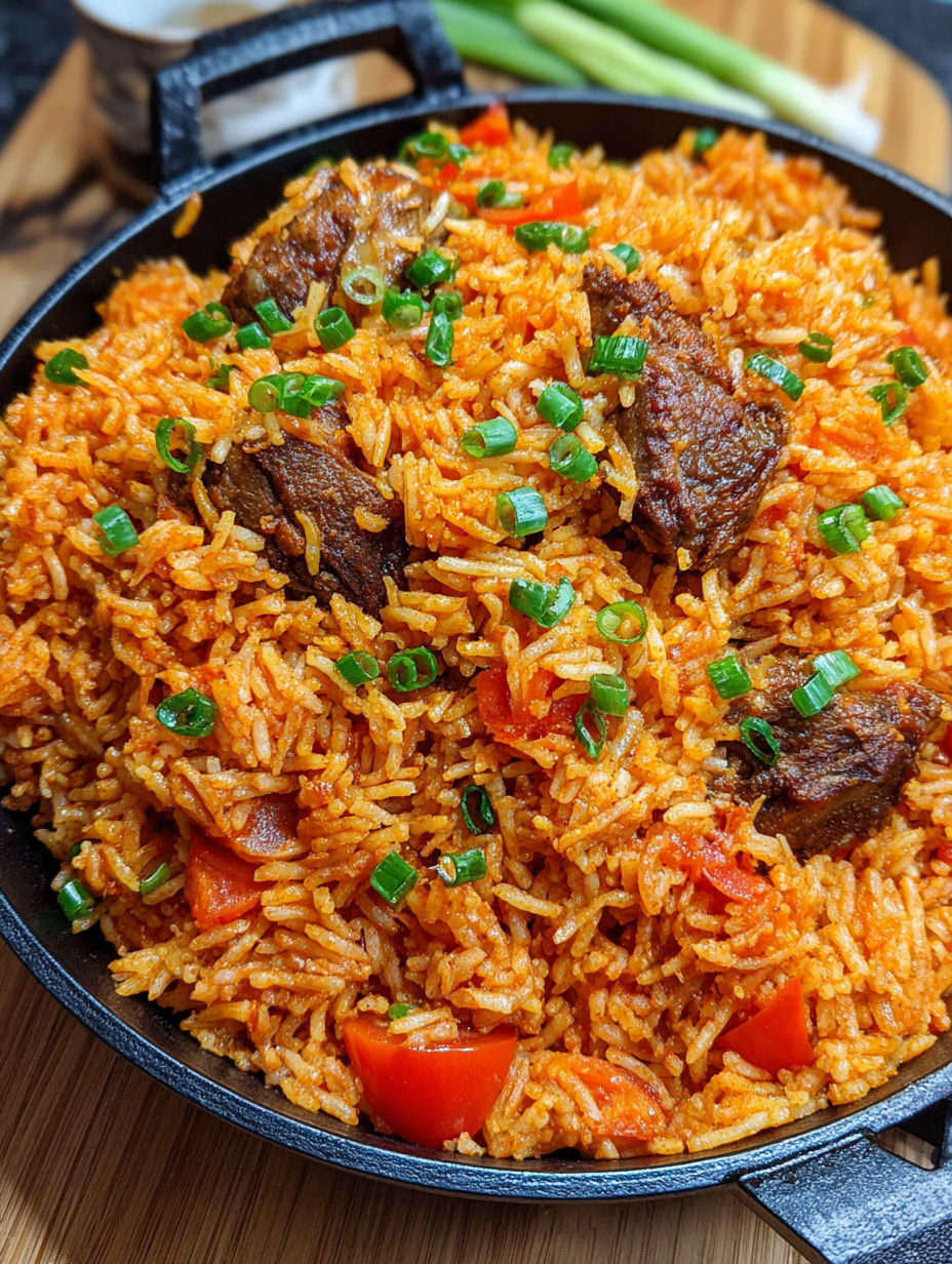 A bowl of rice with meat and vegetables.