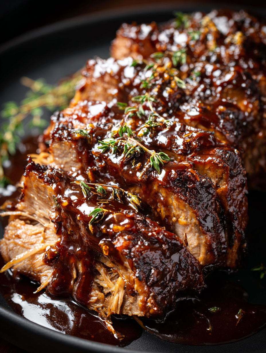 A close up of a delicious slow cooker pork dish.