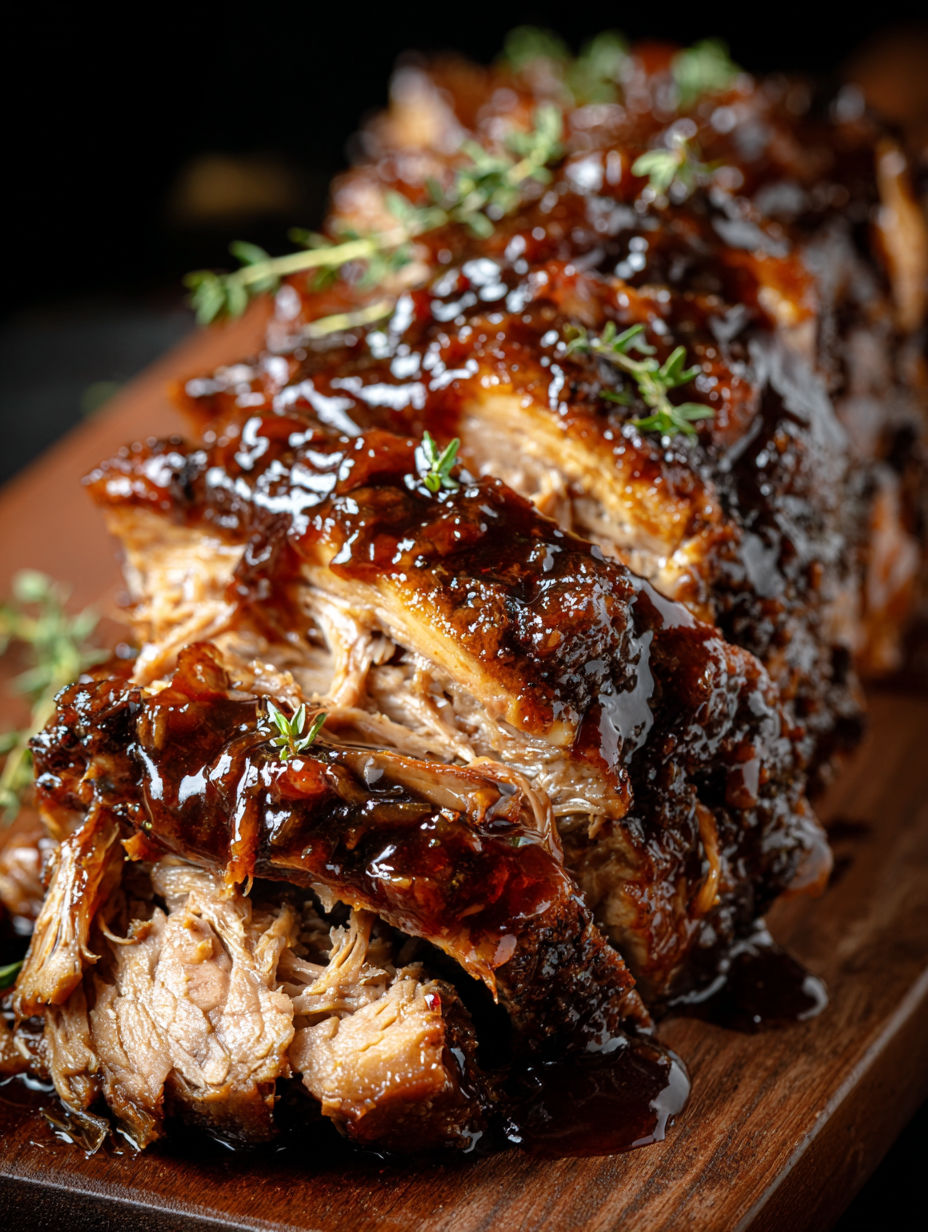 Slow cooker brown sugar balsamic pork.