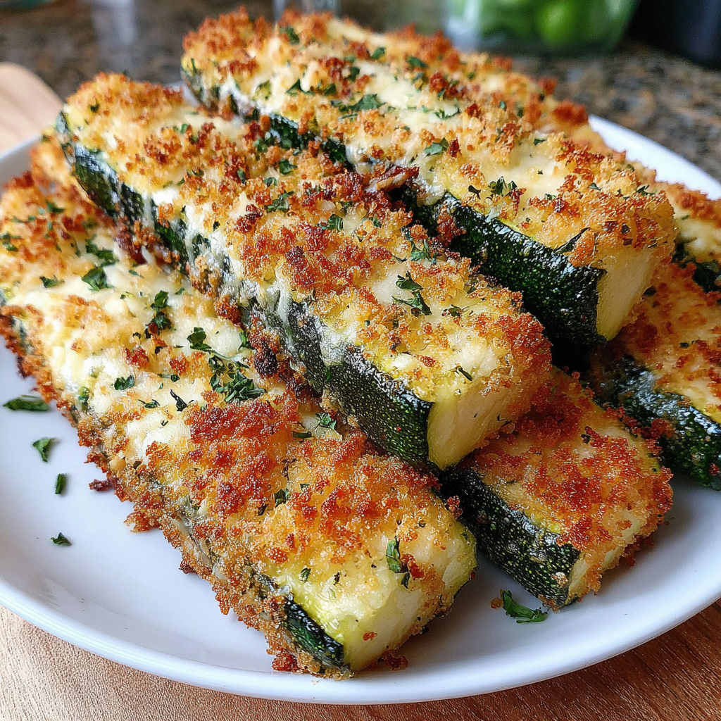 A plate of fried zucchini.